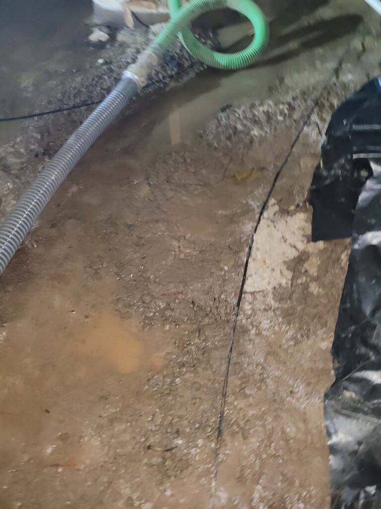 Water and sewage before the Xtractors cleaned up.